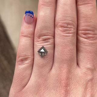 1.40ct Lozenge loose Salt & Pepper Diamond, Point No Point Studio. Conflict free.