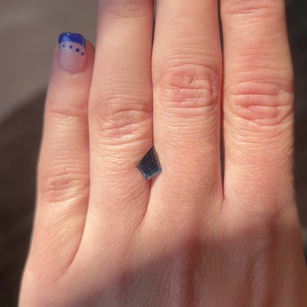 1.27ct Kite loose Sapphire, Point No Point Studio. Conflict free.