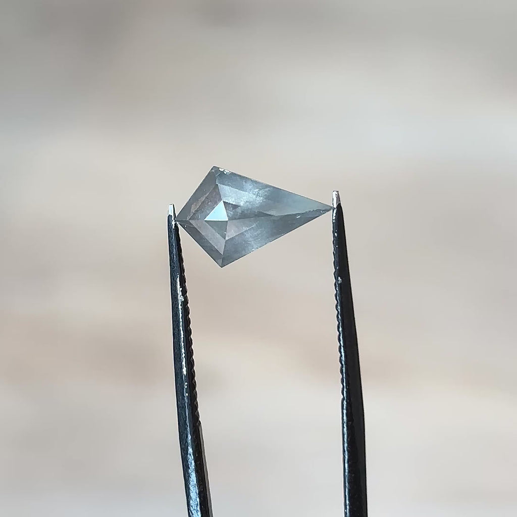 2.13ct Kite loose Salt and Pepper Diamond, Point No Point Studio. Conflict free.