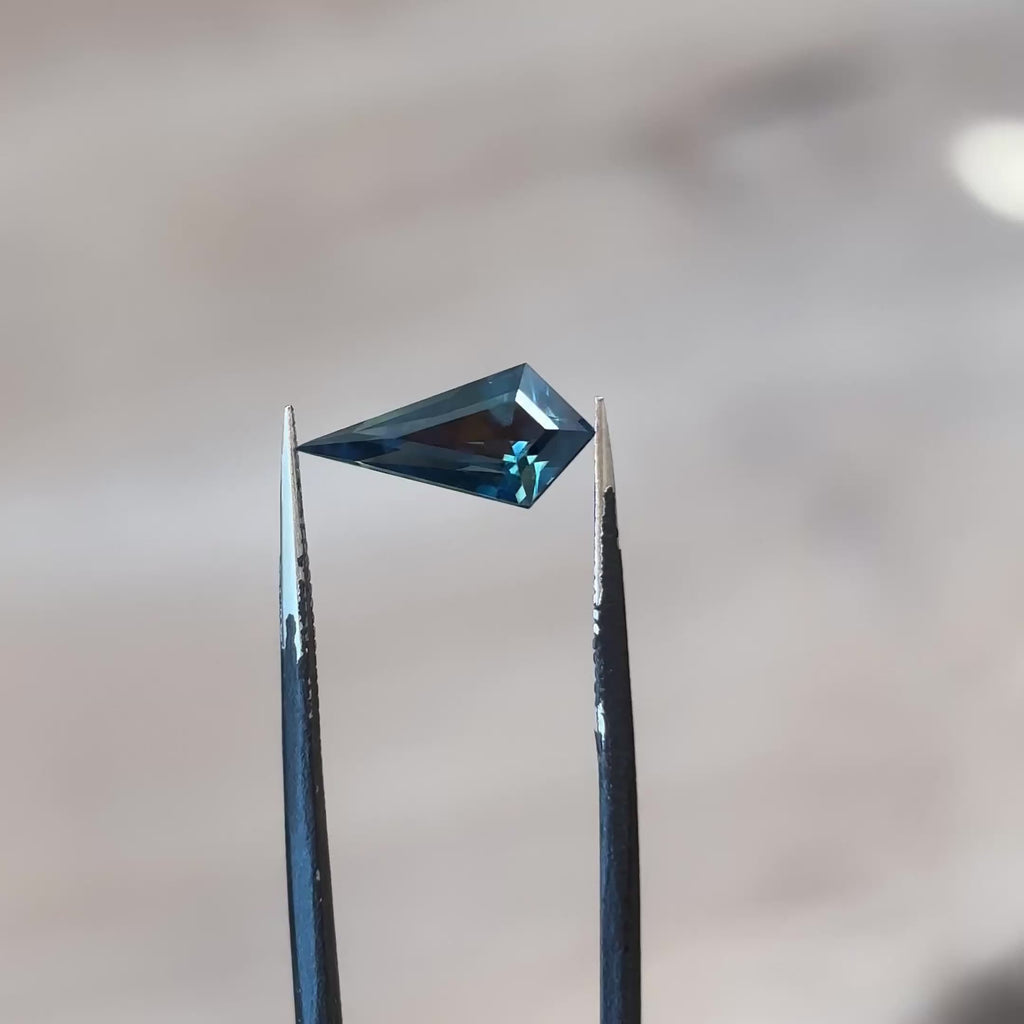 1.85ct Kite loose Sapphire Stone, Point No Point Studio. Conflict free.