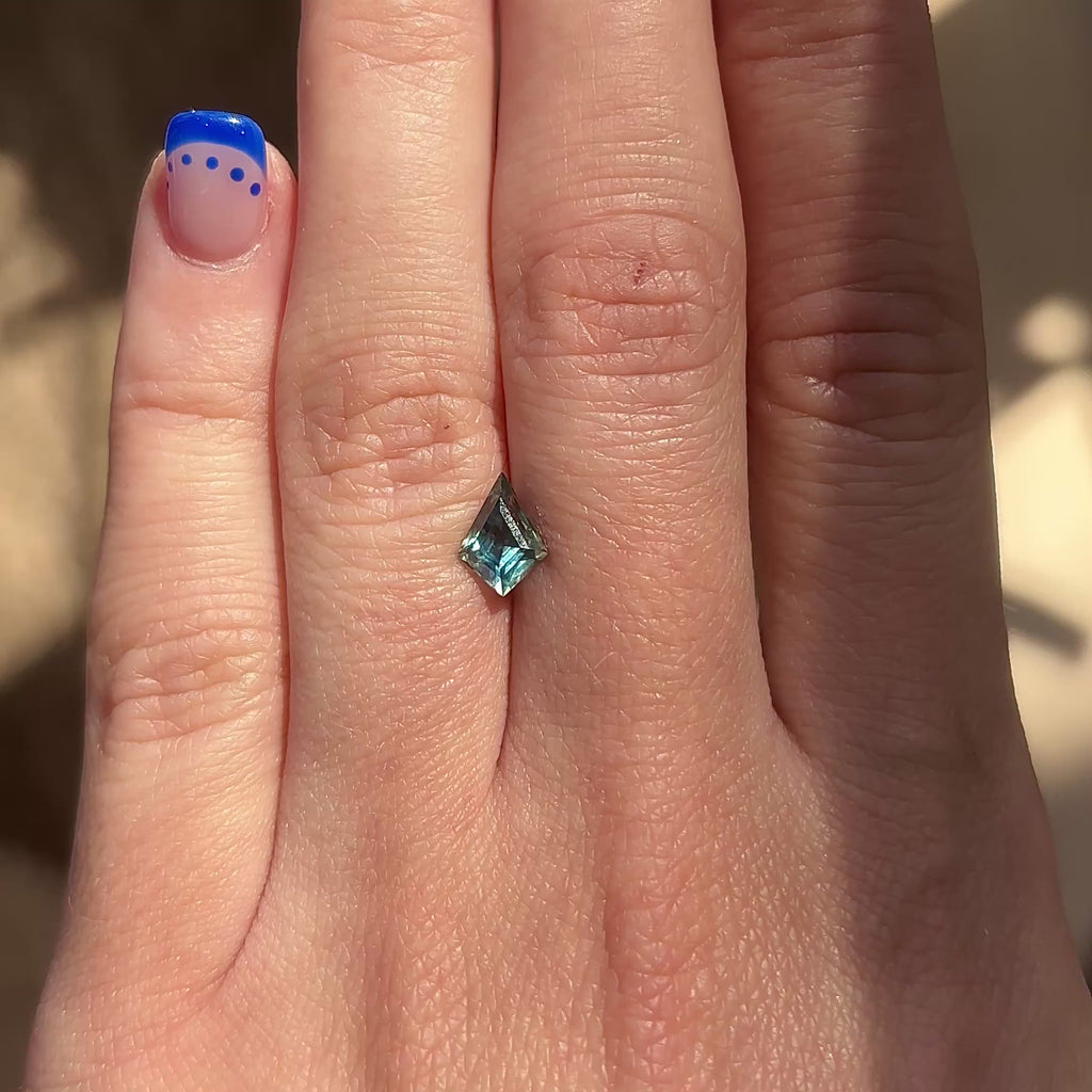 1.17ct Kite loose Sapphire, Point No Point Studio. Conflict free.