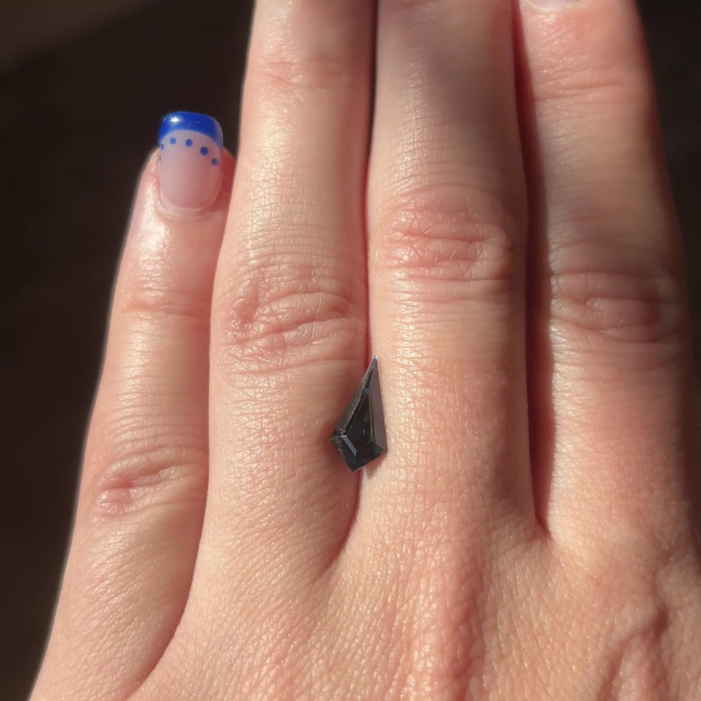 1.85ct Kite loose Sapphire Stone, Point No Point Studio. Conflict free.