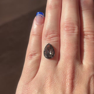 3.46ct Pear loose Salt & Pepper Diamond, Point No Point Studio. Conflict free.