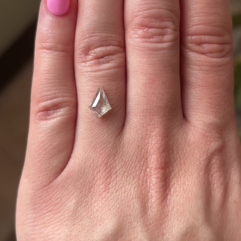 1.17ct Kite loose Salt & Pepper Diamond, Point No Point Studio. Conflict free.