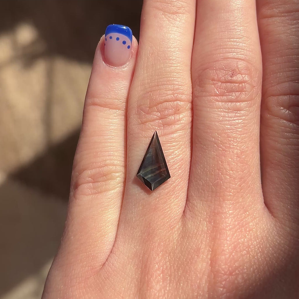 1.78ct Kite loose Sapphire, Point No Point Studio. Conflict free.
