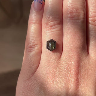 2.36ct Hexagon loose Sapphire, Point No Point Studio. Conflict free.