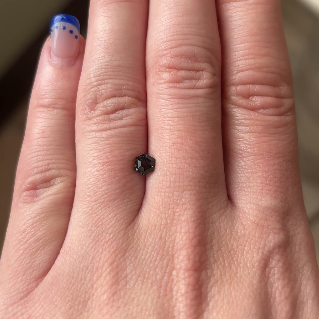 .71ct Hexagon loose Sapphire, Point No Point Studio. Conflict free.