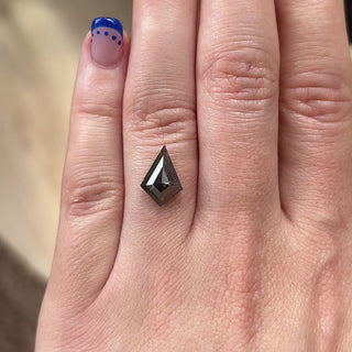 3.18ct Kite loose Salt & Pepper Diamond, Point No Point Studio. Conflict free.