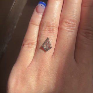2.17ct Kite loose Salt & Pepper Diamond, Point No Point Studio. Conflict free.