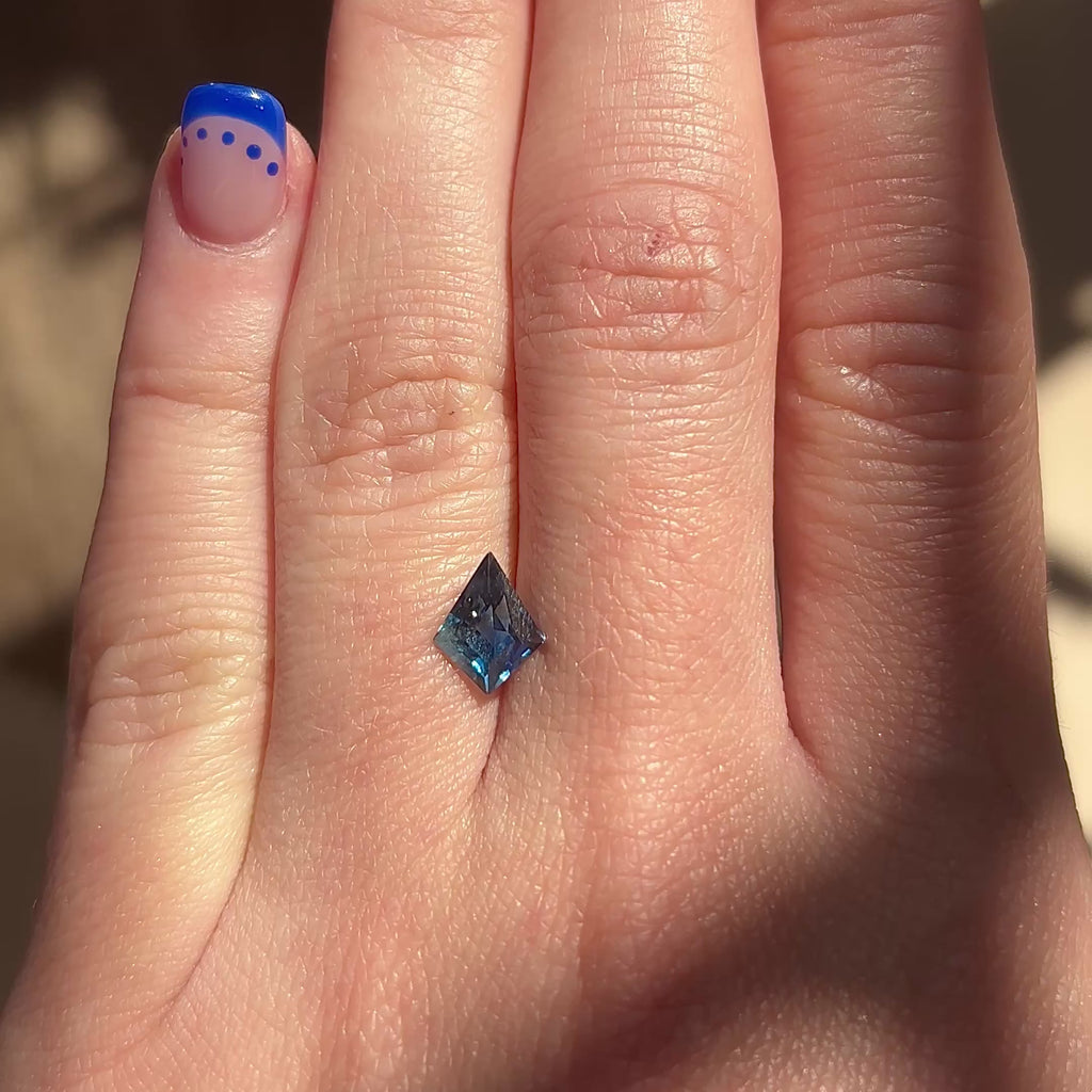1.31ct Kite loose Sapphire, Point No Point Studio. Conflict free.