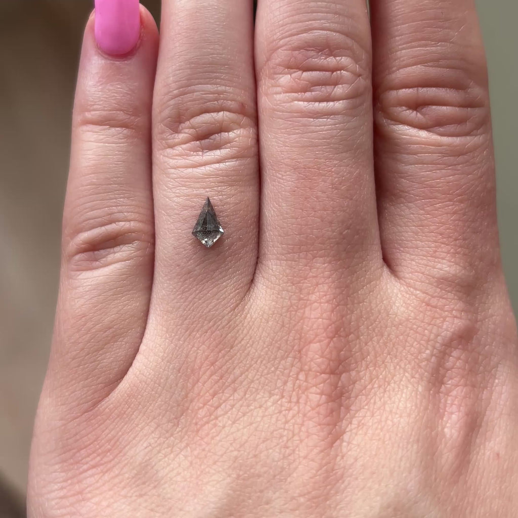 .61ct Kite loose Salt & Pepper Diamond, Point No Point Studio. Conflict free.