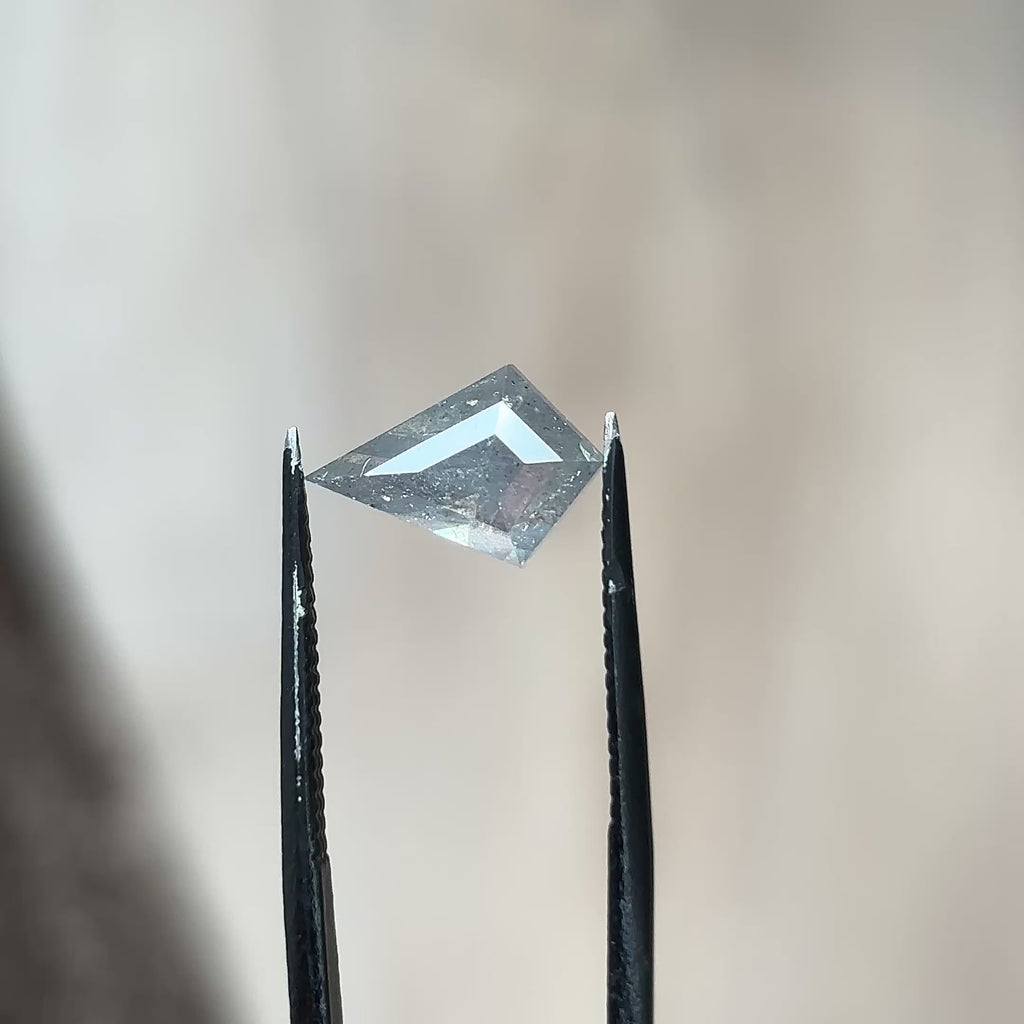 2.36ct Kite loose Salt & Pepper Diamond, Point No Point Studio. Conflict free.