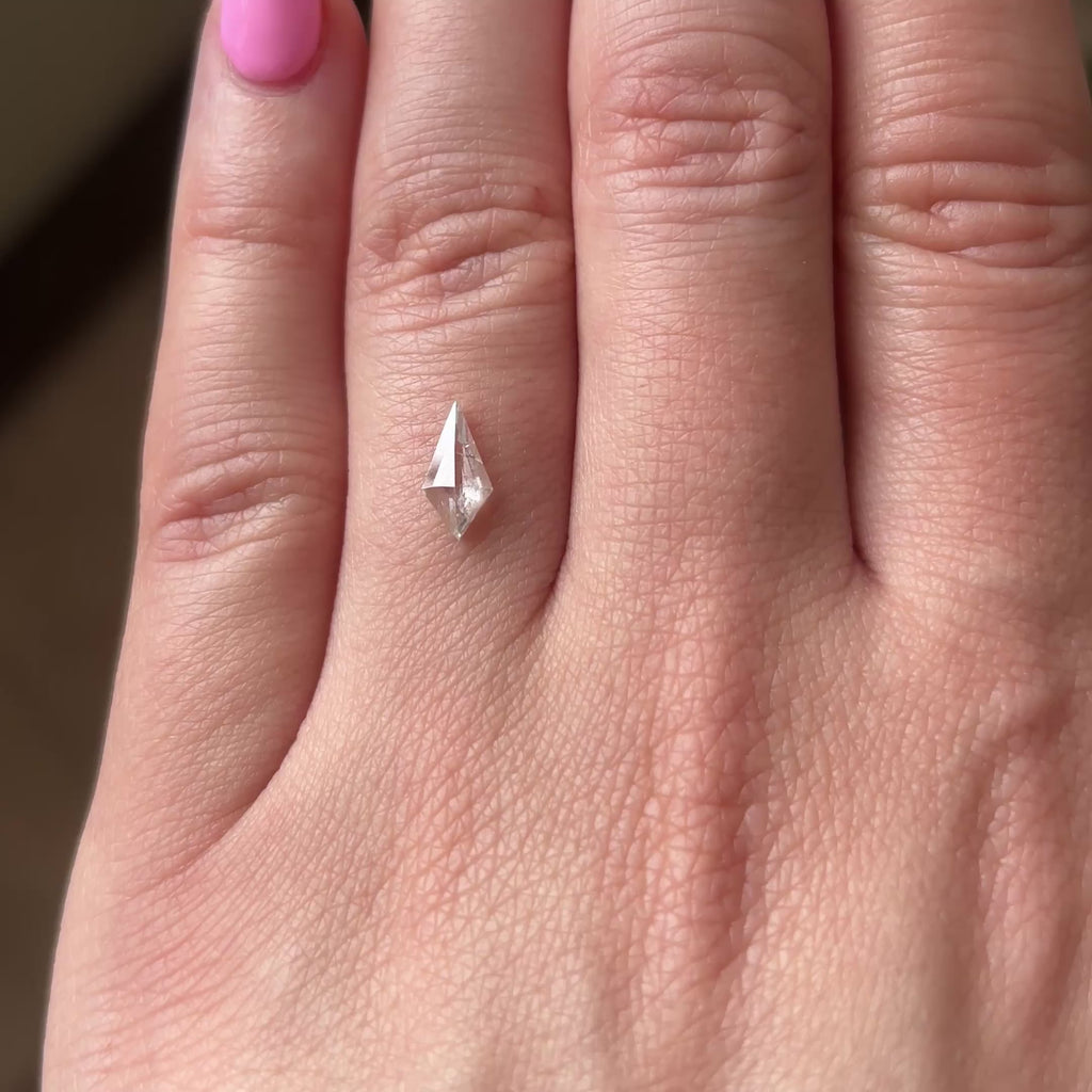 .50ct Kite loose Icy White & Grey Diamond, Point No Point Studio. Conflict free.