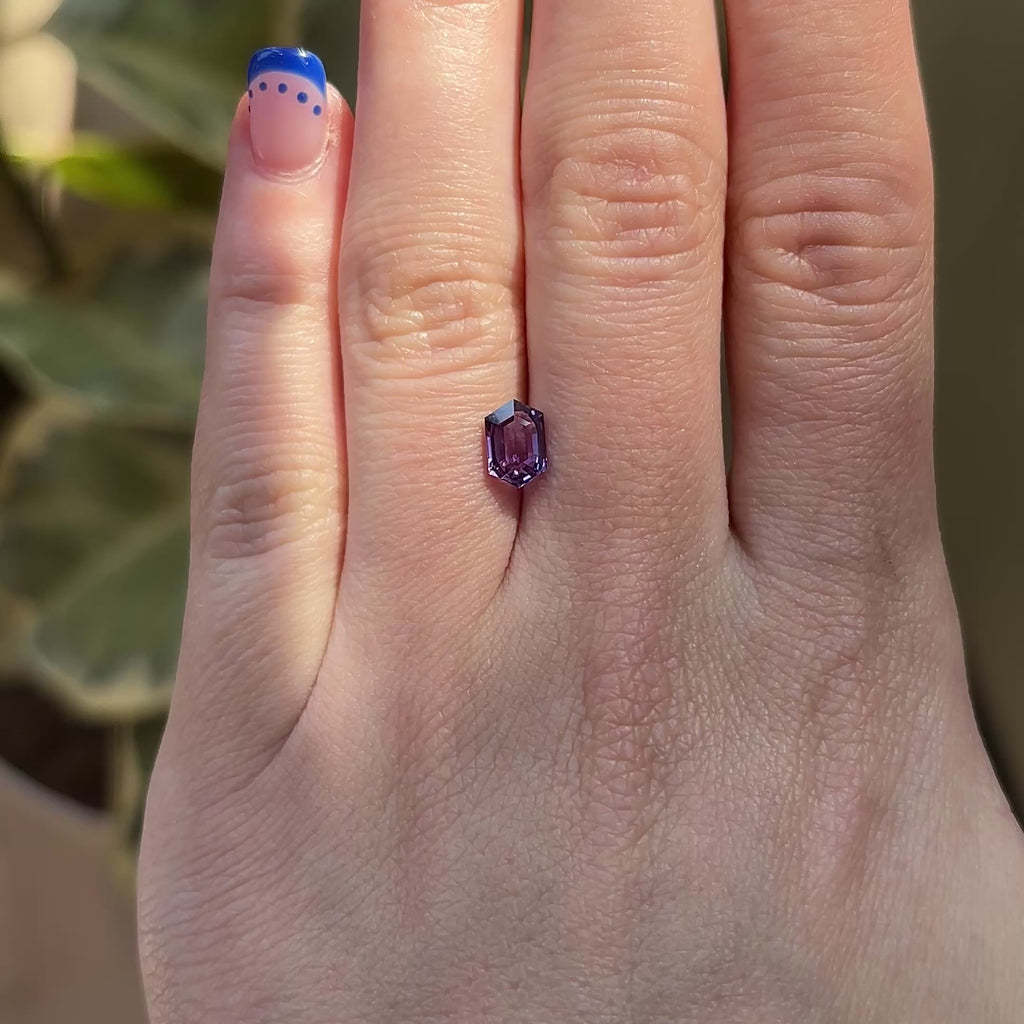 1.22ct Hexagon loose Sapphire, Point No Point Studio. Conflict free.