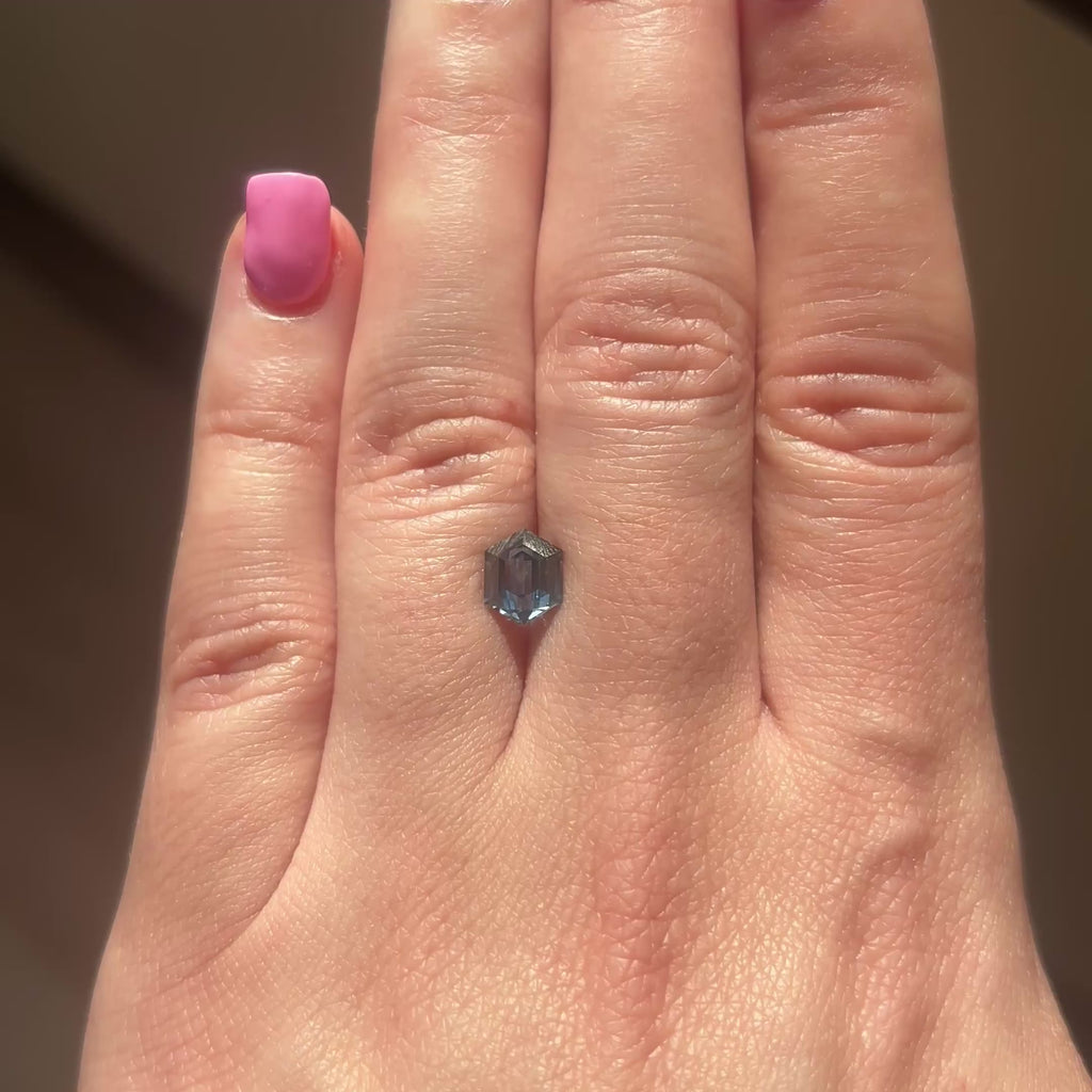 1.80ct Hexagon loose Sapphire, Point No Point Studio. Conflict free.