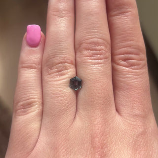 1.50ct Hexagon loose Sapphire, Point No Point Studio. Conflict free.
