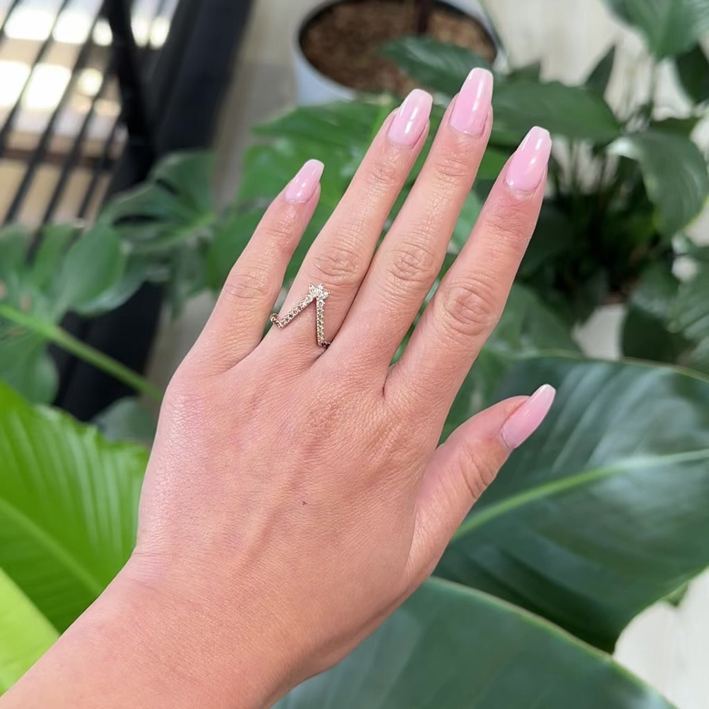 Cleopatra Wedding Ring, 17 Ombre Diamond women's wedding band, Point No Point Studio. Eco-friendly, Recycled Metals, Conflict Free.