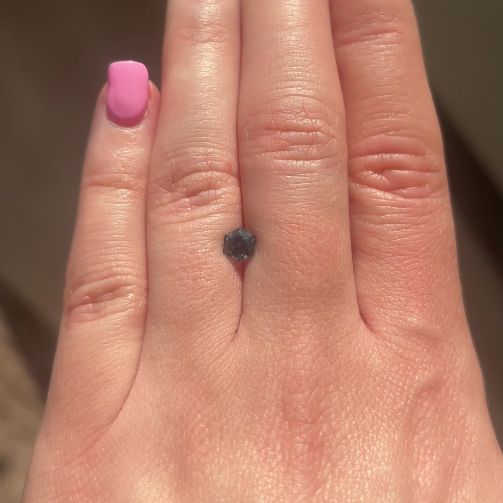 .97ct Hexagon loose Sapphire, Point No Point Studio. Conflict free.