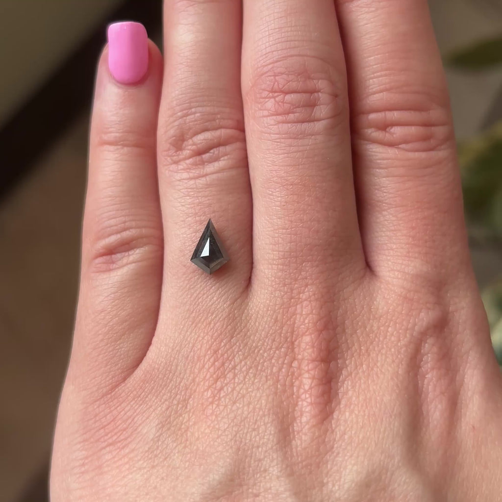 1.18ct Kite loose Black Diamond, Point No Point Studio. Conflict free.