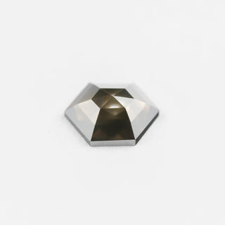 .83 Carat Black Diamond Rose Cut Hexagon