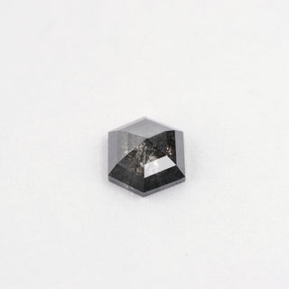 .89 Carat Salt and Pepper Rose Cut Hexagon Diamond