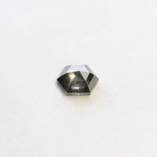 .89 Carat Salt and Pepper Rose Cut Hexagon Diamond