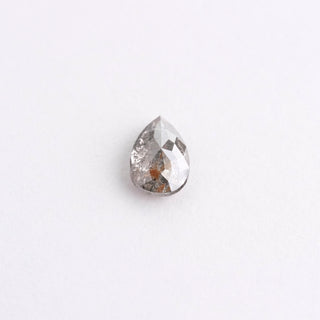 .94 Carat Salt and Pepper Rose Cut Pear Diamond