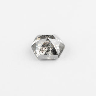.96 Carat Lighter Salt and Pepper Rose Cut Hexagon Diamond