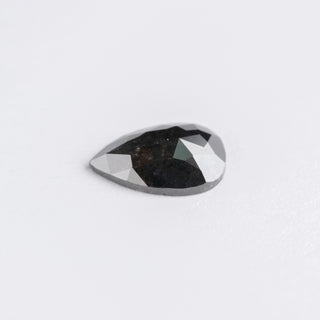 .99 Carat Black Rose Cut Pear Diamond