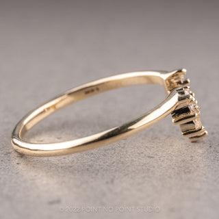 Diamond Contour Band, Cleo Setting, 14k Yellow Gold