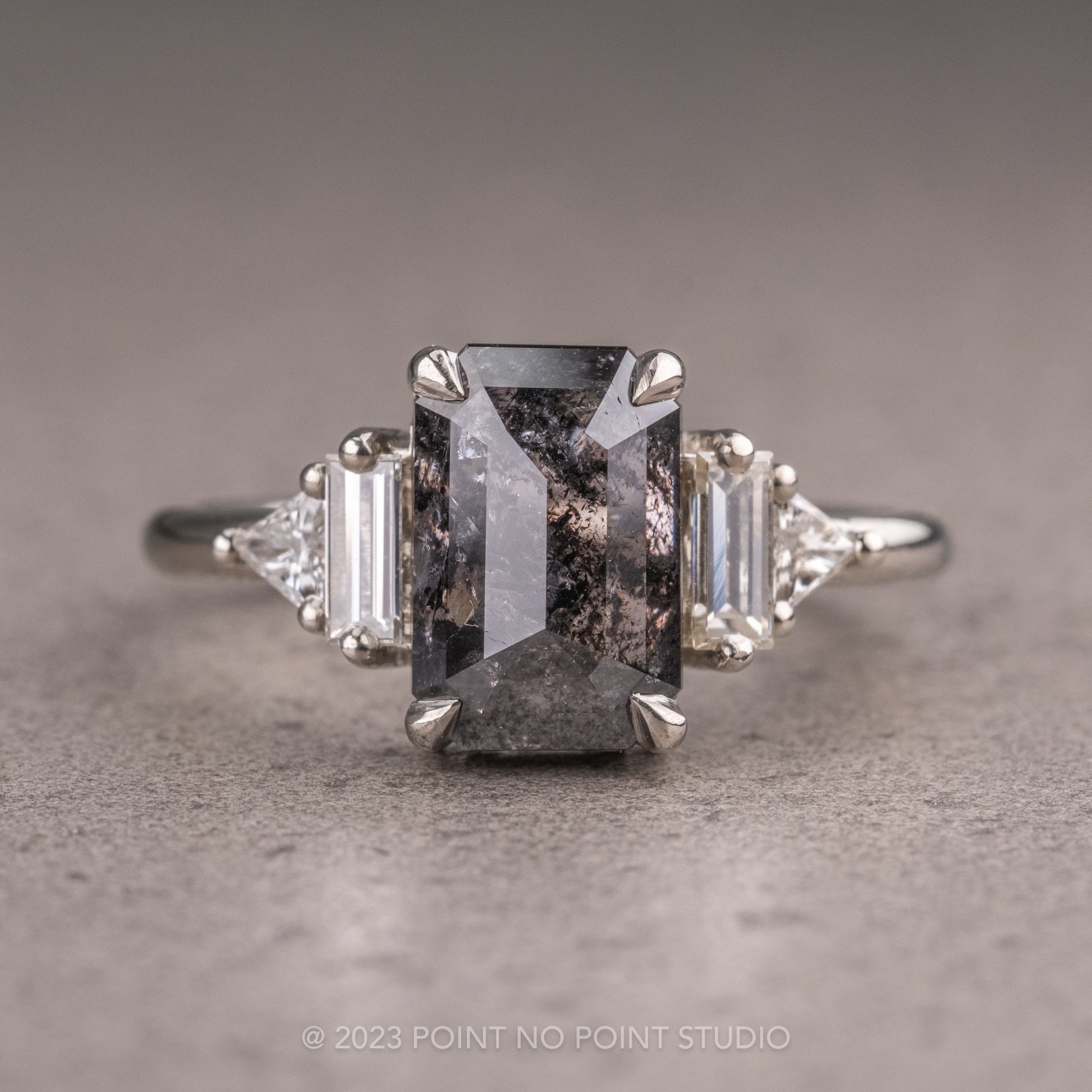 Emerald Black Diamond Ring, Black Color Emerald Diamond Engagement Rin –  FANCYDIAMONDJEWELS
