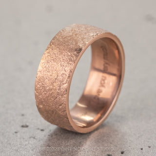 14k rose gold men's wedding ring