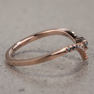 15 Ombre Diamond Wedding Ring, Adorn Ombre Vivian Setting, 14k Rose Gold