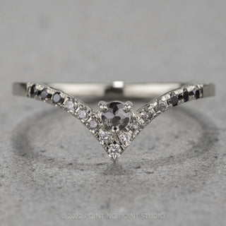 15 Ombre Diamond Wedding Ring, Adorned Ombre Vivian Setting, Platinum