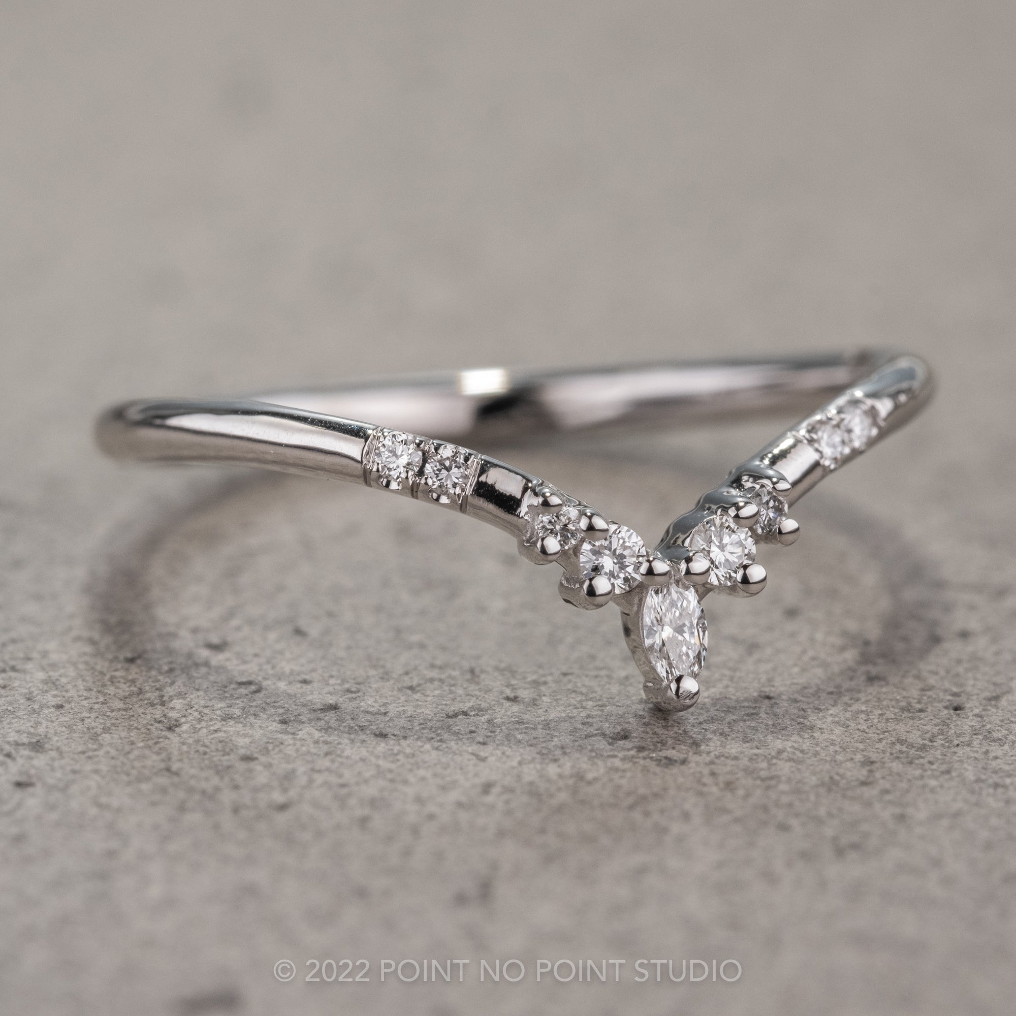 Bow Marquise and Round Diamond Ring – Solitaire Jewels