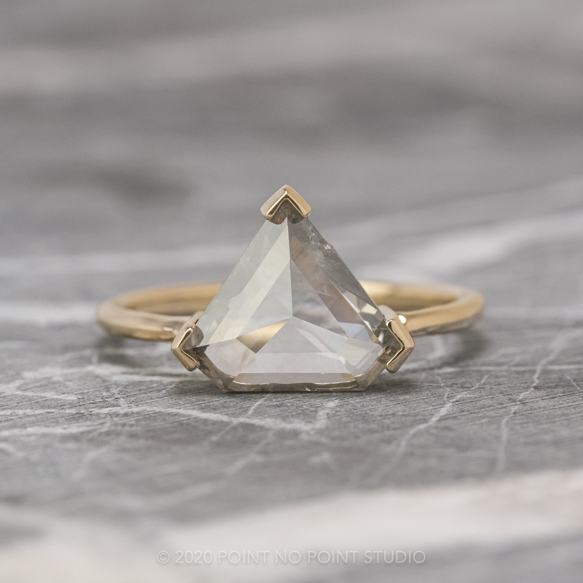 DIKLA - 3 Carat Oval Cut Diamond Engagement Ring with Shield Cut Side  Diamonds,18k Gold - Kosher Diamonds