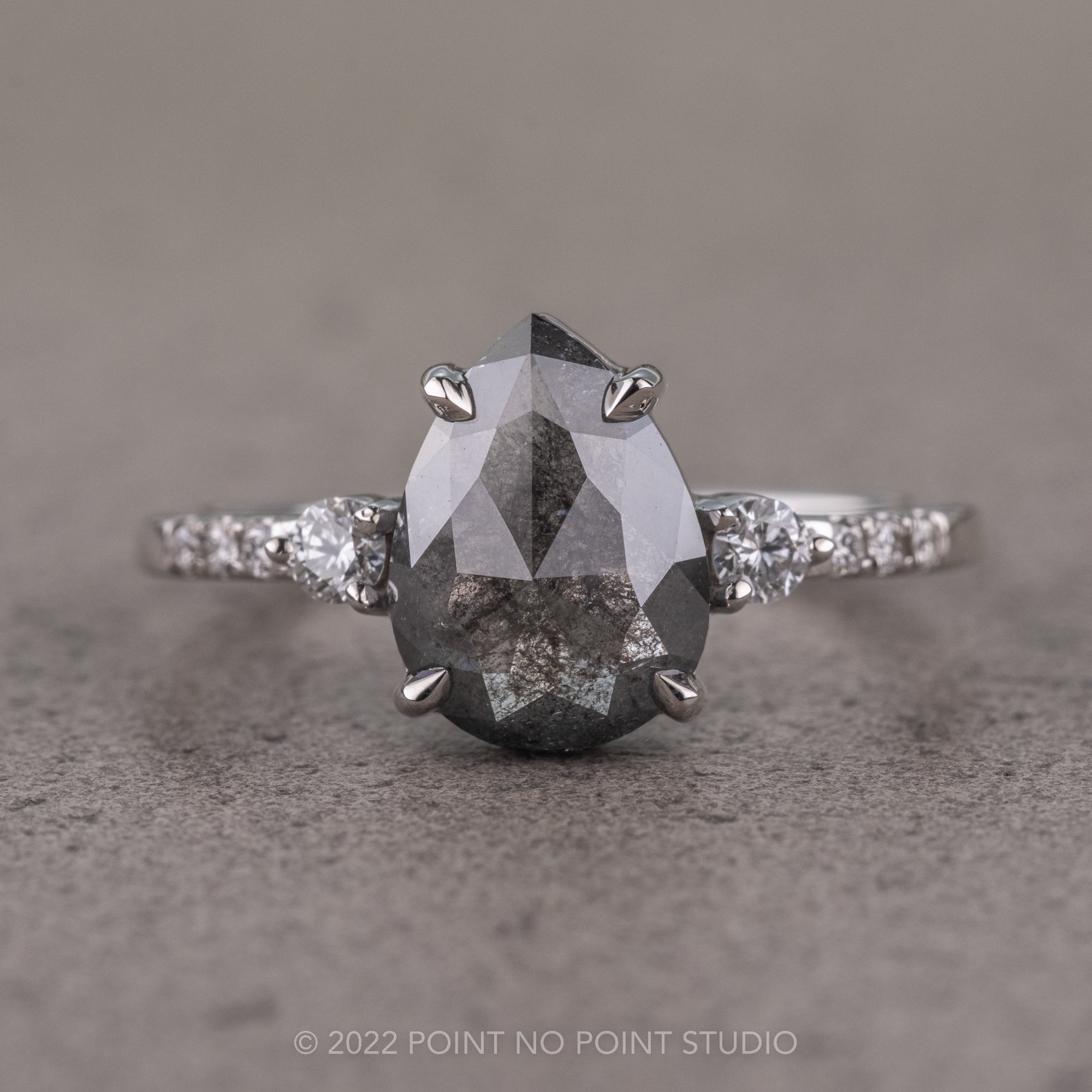 Barkev's Black Diamond Engagement Ring 7925LBKW