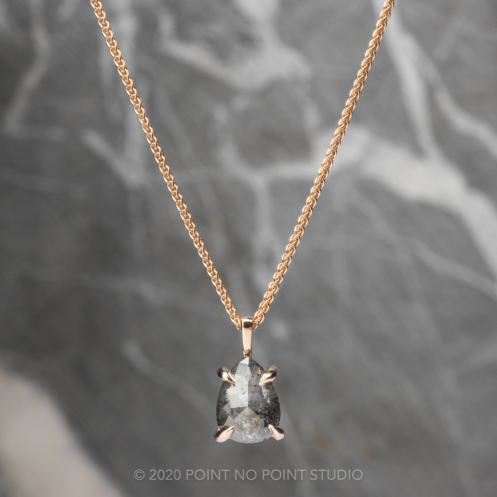 Custom diamond necklace – Point No Point Studio