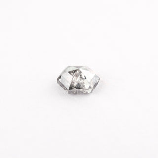 1.01 Carat Light Salt and Pepper Rose Cut Hexagon Diamond