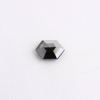 1.02 Carat Black Diamond, Rose Cut Hexagon