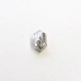 1.04 Carat Light Salt and Pepper Rose Cut Hexagon Diamond