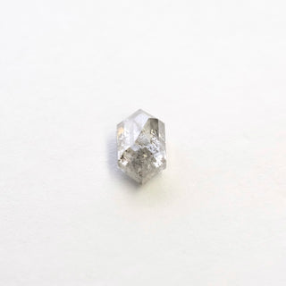1.04 Carat Light Salt and Pepper Rose Cut Hexagon Diamond