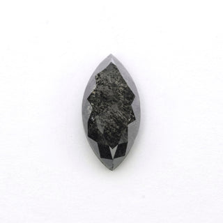 1.17 Carat Black Diamond, Rose Cut Marquise