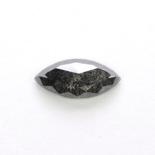 1.17 Carat Black Diamond, Rose Cut Marquise