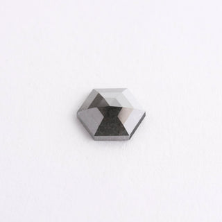 1.19 Carat Black Diamond, Rose Cut Hexagon