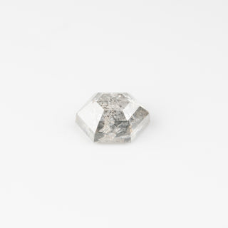 1.20 Carat Light Salt and Pepper Rose Cut Hexagon Diamond