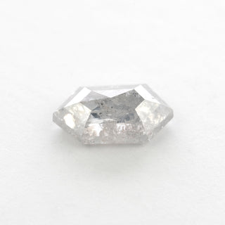 1.21 Carat Light Salt and Pepper Rose Cut Hexagon Diamond