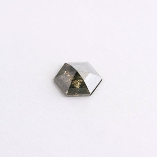 1.21 Carat Salt and Pepper Rose Cut Hexagon Diamond