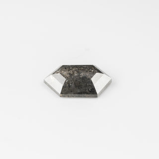 1.22 Carat Black Diamond, Rose Cut Hexagon