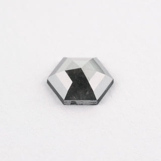 1.24 Carat Black Rose Cut Hexagon Diamond